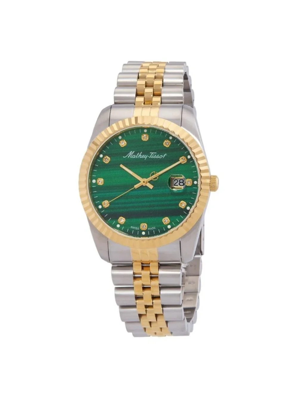 NWT Mathey-Tissot Mathy II Quartz Green Dial Unisex Watch